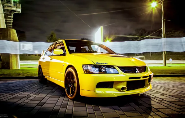 Mitsubishi, japan, jdm, tuning, lancer, evolution, night, evo