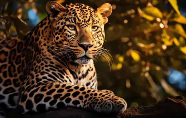 Look, face, nature, pose, Jaguar, AI art, neural network