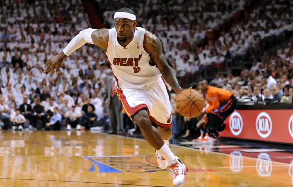 Mobile wallpaper: Miami Heat, Lebron James, Basketball, Sports