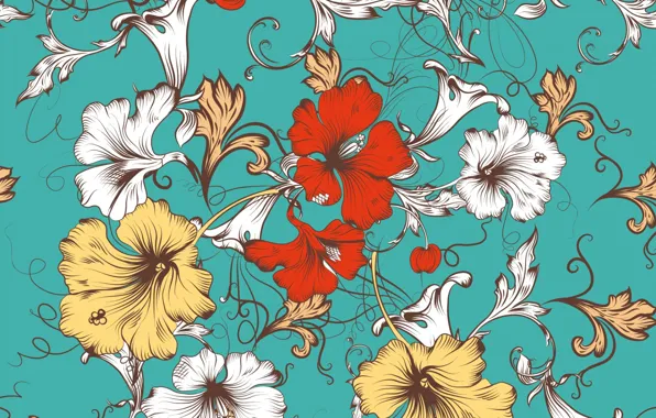 Picture flowers, background, pattern