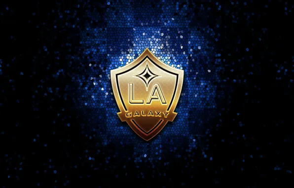Wallpaper, sport, logo, football, Los Angeles Galaxy, glitter, checkered, MLS