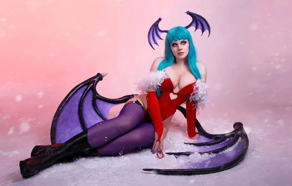 Snow, wings, stockings, boots, costume, outfit, image, cosplay