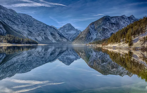 Mountains, reflection, Austria, Alps, Austria, Alps, Tyrol, Tirol