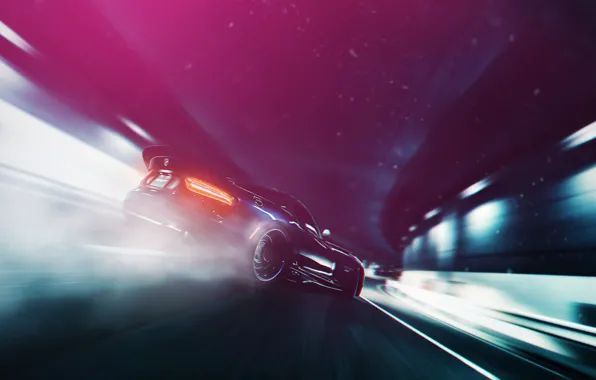 Auto, Smoke, Machine, Speed, Skid, Dodge, The tunnel, Viper