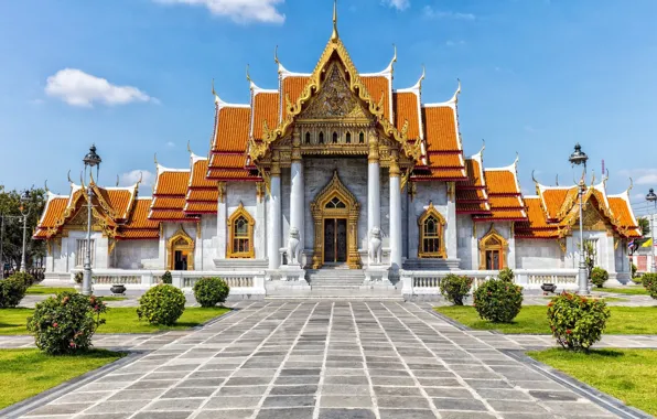 The city, temple, Thailand, Bangkok