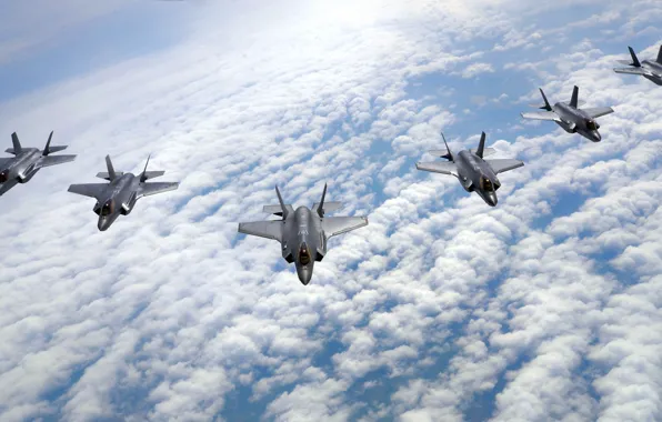 UNITED STATES AIR FORCE, Lightning II, F-35, Lockheed Martin, family unobtrusive multifunction, fighter-bombers of the …