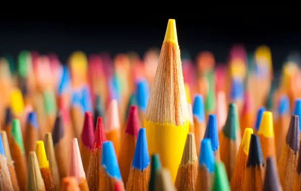 Picture macro, background, widescreen, Wallpaper, mood, colored, pencils, wallpaper