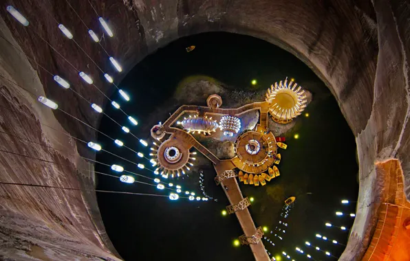 Well, Romania, Salina, salt mine, Turda