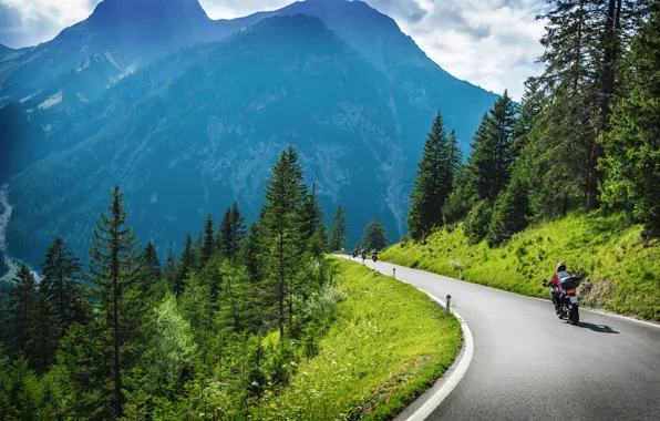 Picture road, Switzerland, Alps, Italy, Alps