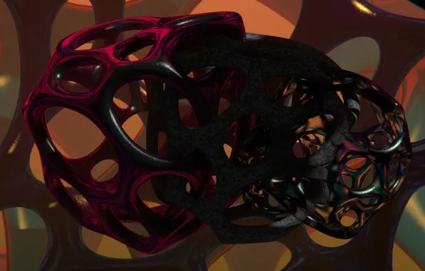 Fantasy, render, cell, abstraction, surrealism, Blender3d, 3dart, biota