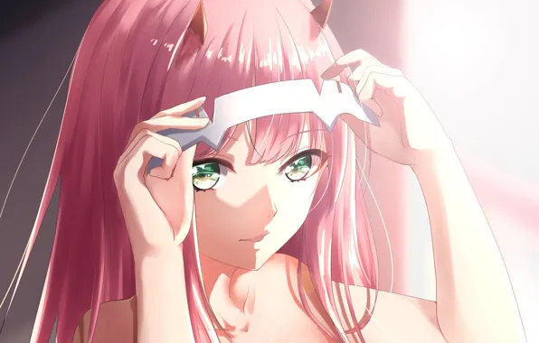 Look, girl, horns, bezel, 002, Darling In The Frankxx, Cute in France