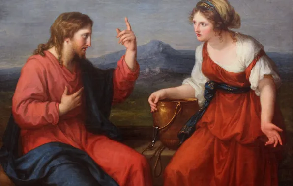 Picture Classicism, Angelica Kaufman, 1796, Christ and the Samaritan woman