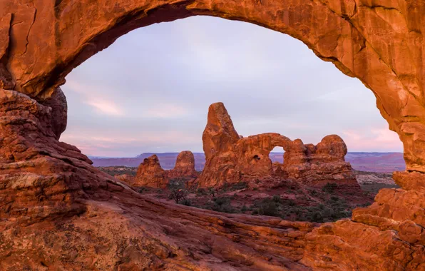 Rocks, arch, Utah, USA, Arches national Park