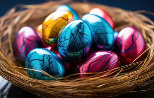 Holiday, bright, eggs, spring, blue, Easter, socket, pink