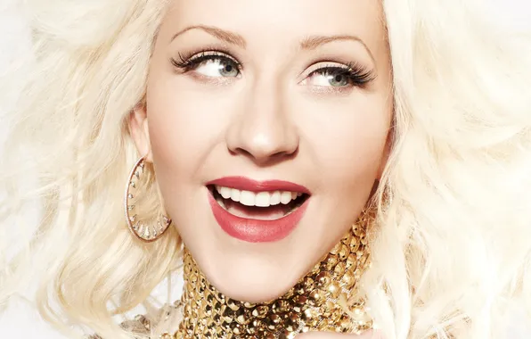 Girl, face, makeup, blonde, singer, Christina Aguilera, celebrity, Christina Aguilera