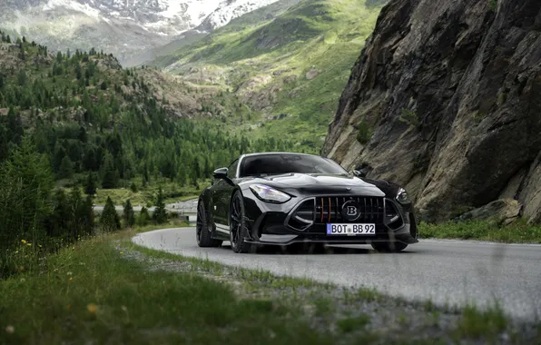 Mercedes, Brabus, AMG, sports coupe, Mercedes-AMG, 2025, Mercedes-AMG GT 63 S E Performance, black body