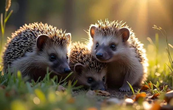 Picture needles, hedgehogs, AI art