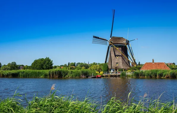 Picture the sky, mill, nature
