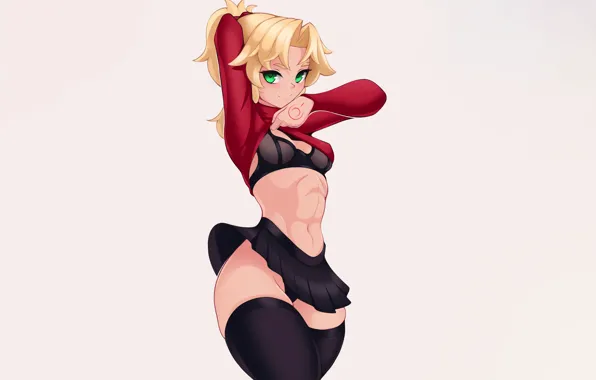 Girl, sexy, lingerie, pantsu, bra, cleavage, panties, thighhighs