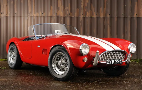 Picture red, strip, grille, sports car, Cobra (mkii), 1963–65