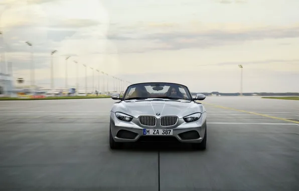 Girl, BMW, Machine, Convertible, The hood, Lights, Zagato, The front