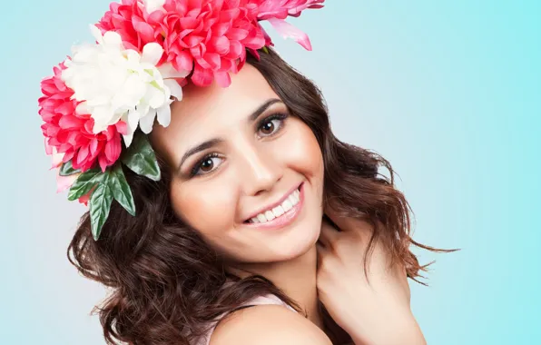 Girl, face, smile, model, hair, makeup, hairstyle, Elena Kharichkina