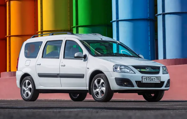 White, pipe, rainbow, universal, Lada Largus