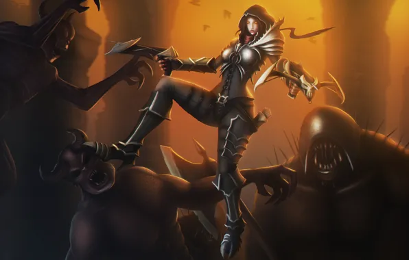 Diablo 3, art, Demon hunter, crossbow