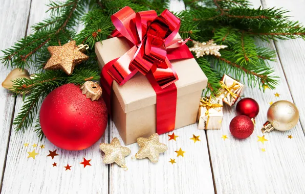 Decoration, balls, New Year, Christmas, gifts, christmas, balls, merry
