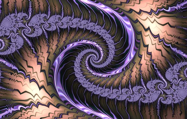 Picture light, pattern, color, spiral, fractal