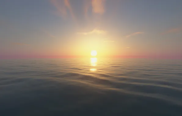 Sea, the sun, minecraft, shaders