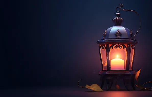Light, night, the dark background, pattern, candle, Christmas, flashlight, lantern