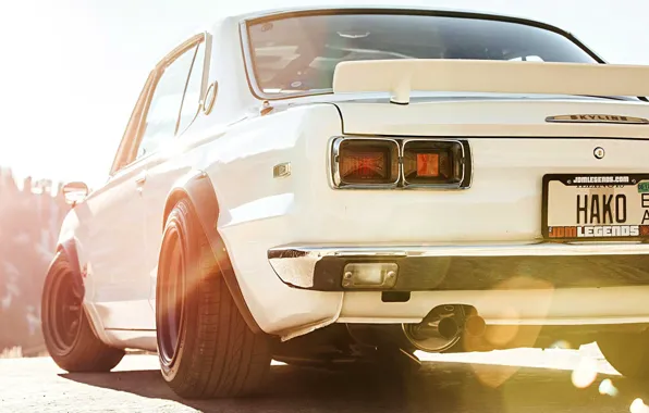 Auto, Machine, Nissan, Nissan, Lights, Car, 2000, Skyline