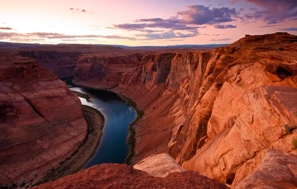 Picture nature, river, Arizona, USА, Glen Canyon, the Grand canyon