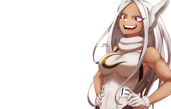 Picture girl, smile, background, Boku no Hero Academy, My heroic academia, Mirko