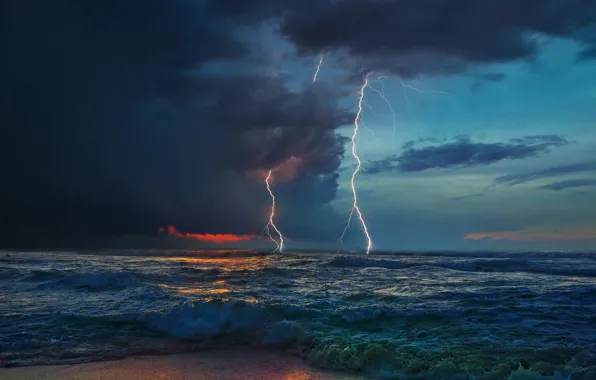 Sea, the storm, element
