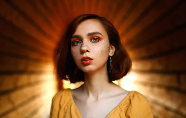 Girl, makeup, Valeria Ranevskaya, Mikhail Shvetsov