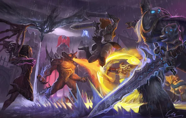 Picture Warcraft, Sonya, diablo, arthas, sarah kerrigan, Sylvanas, Heroes of the Storm, Wandering Barbarian