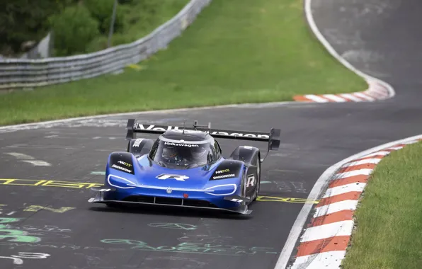 Picture asphalt, blue, Volkswagen, prototype, prototype, The Nürburgring, Nordschleife, 2019