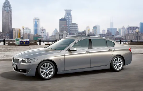 Auto, The city, BMW, Wheel, Grey, BMW, Sedan, 5 Series