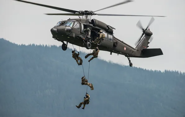 Picture soldiers, helicopter, multipurpose, Black Hawk, "Black Hawk", Sikorsky S-70
