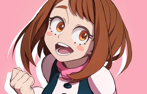 Girl, smile, Boku No Hero Academy, My Hero Academy, Uraraka, Ochako