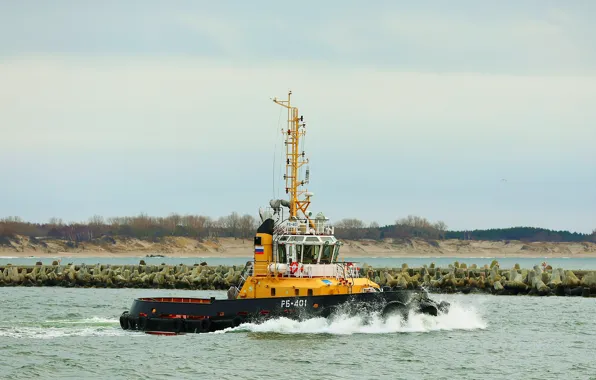 Wave, tug, hard worker, Baltika