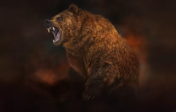 Style, Bear, Beast, Art, Art, Brown, Style, Beast