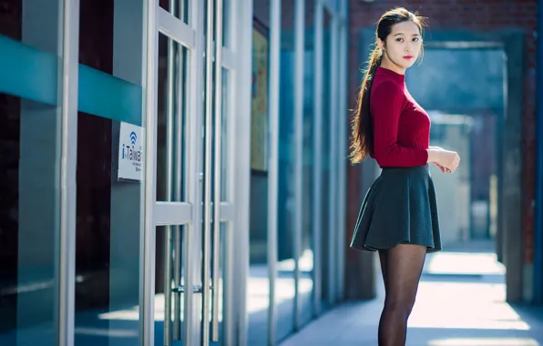 Picture girl, the city, Asian