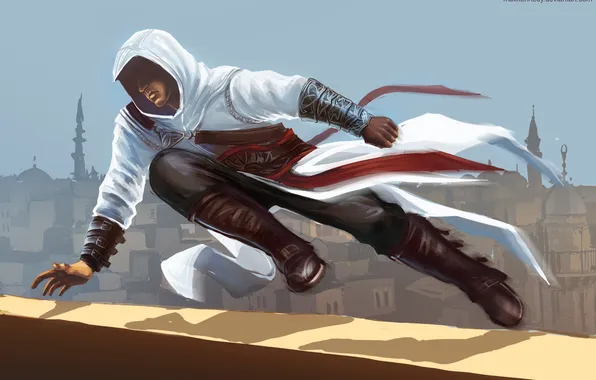 Picture Altair, assassin, parkour, Asssassins creed