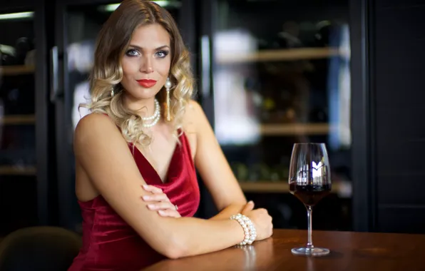 Look, model, glass, dress, beauty, Delfina