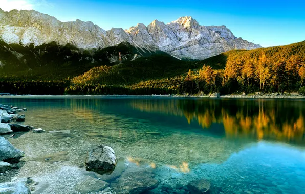 Mountains, Lake, Forest, Sunset, Sunset, Mountains, Lake, Forest