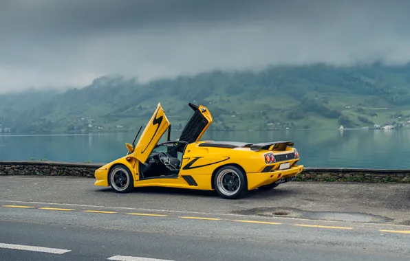 Lamborghini, Diablo, 1998, lambo door, Lamborghini Diablo SV Roadster