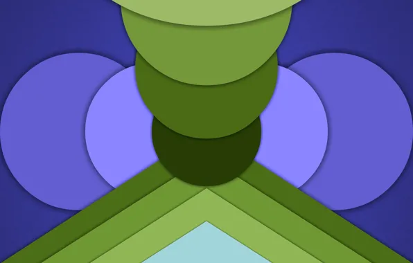 Circles, colored, triangles, layers